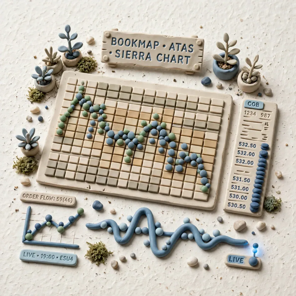 Illustration for lesson: Bookmap, ATAS, Sierra Chart – reading order flow live