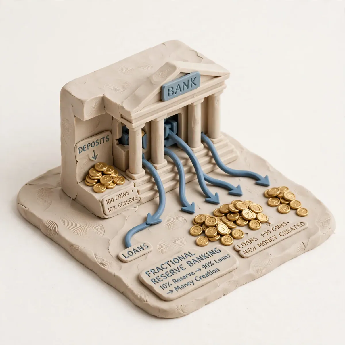 Illustration for lesson: Fractional reserve banking and money creation