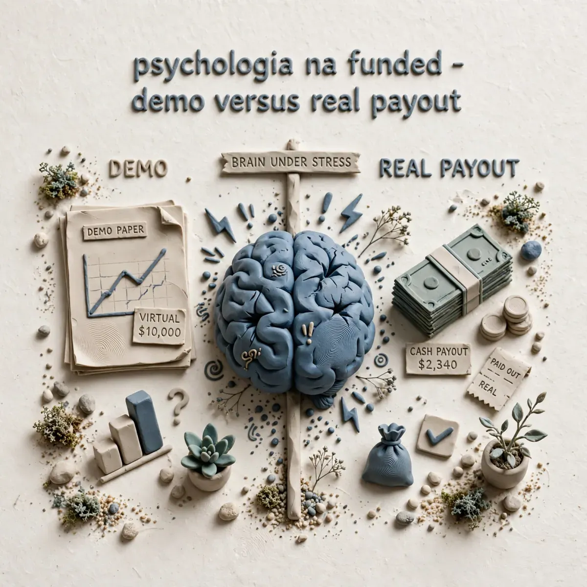 Illustration for lesson: Funded psychology - demo vs a real payout