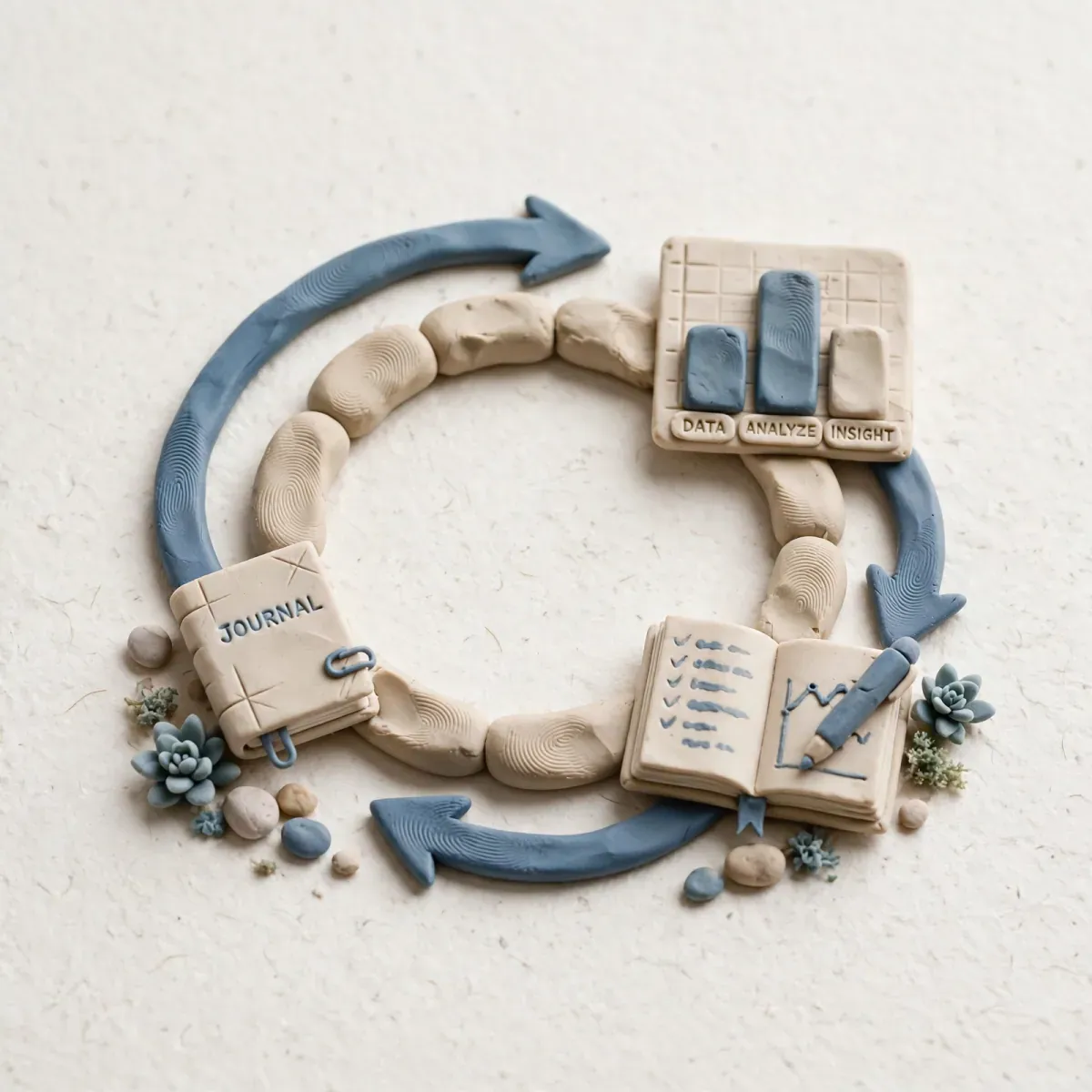 Illustration for lesson: Statistics, journal and the improvement loop