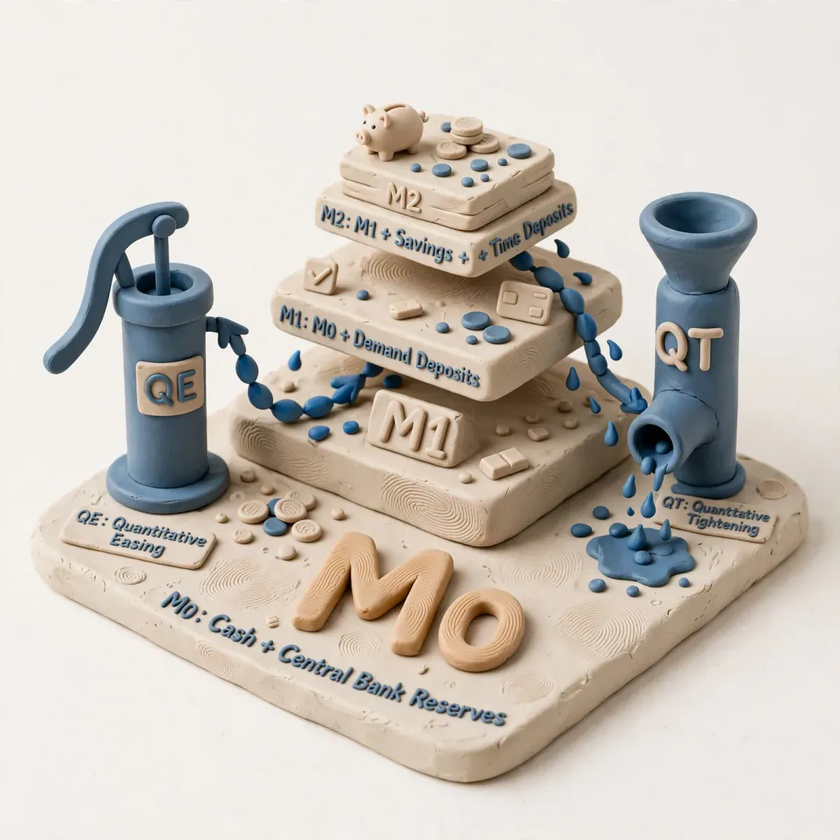 Illustration for lesson: Glossary and mechanics - M0, M1, M2, QE, QT, base, multiplier